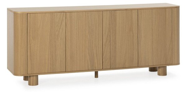 Komoda v hrastovem dekorju v naravni barvi 180x75x40 cm Padoc – MOME