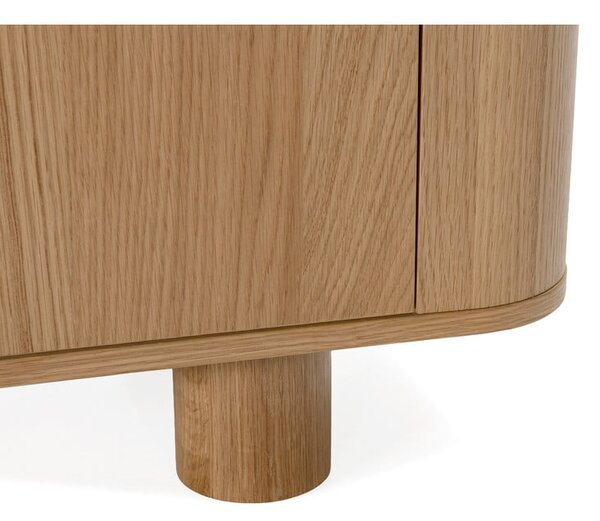 Komoda v hrastovem dekorju v naravni barvi 180x75x40 cm Padoc – MOME