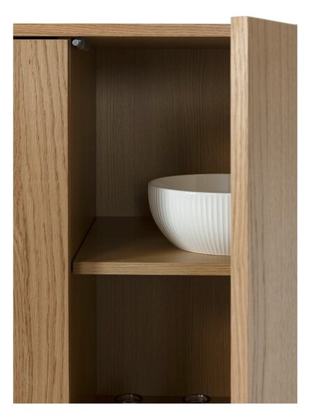 Komoda v hrastovem dekorju v naravni barvi 180x75x40 cm Padoc – MOME