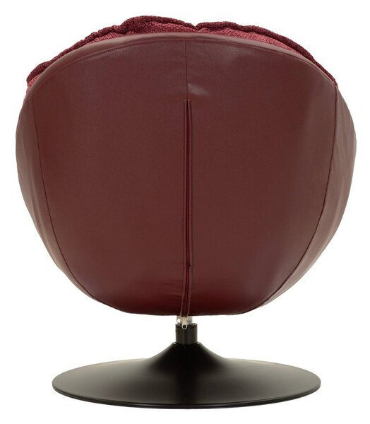 Bordo rdeč vrtljiv fotelj Retro Style – Mauro Ferretti