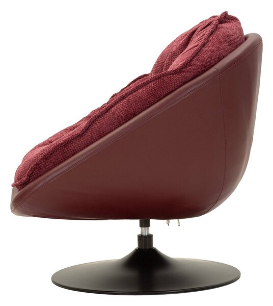 Bordo rdeč vrtljiv fotelj Retro Style – Mauro Ferretti