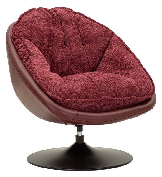 Bordo rdeč vrtljiv fotelj Retro Style – Mauro Ferretti