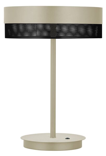 Namizna svetilka LED Mesh, višina 43 cm, peščena/črna