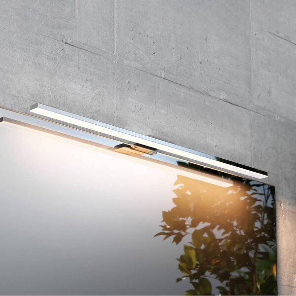 Svetlobno ogledalo LED Triga IP44, krom, 60 cm, 3.000 K