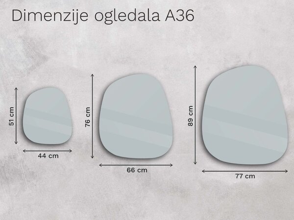 Organsko ogledalo LED z osvetlitvijo A36