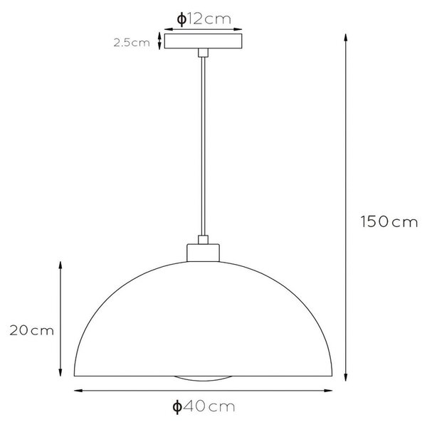 Obesek Siemon iz jekla, Ø 40 cm, oker rumene barve