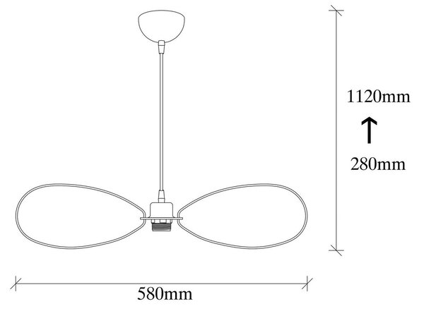 Obesna svetilka Hemdem 707-S design loop črna