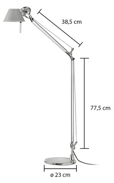 Artemide Tolomeo Lettura talna svetilka, aluminij