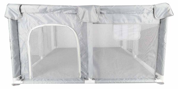 Zložljiva otroška igralna ograja 120 × 120 cm – siva / bela - Baby shower
