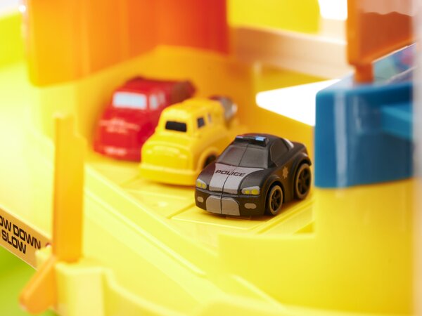 Parkirna garaža 4 nivoji z električnim dvigalom + 6 avtomobilov - Rojstni dan - Za 3+ let