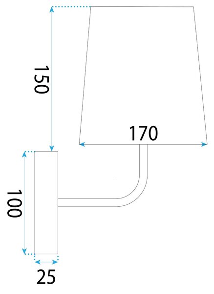 Stenska svetilka APP1612-1W black