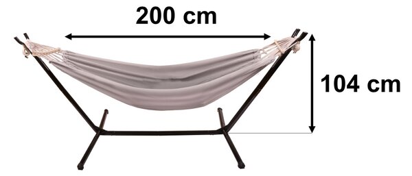 Viseča mreža z okvirjem 247 cm do 100 kg – vrtna gugalna mreža