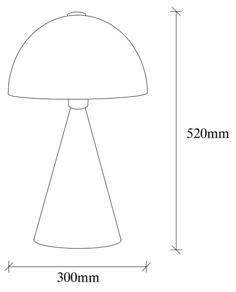 Namizna svetilka Dodo 5052, višina 52 cm, bela