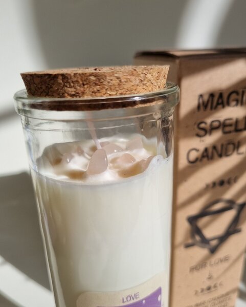 Energijska sveča – LJUBEZEN - Glass, Soywax - Valentinovo - Home warming