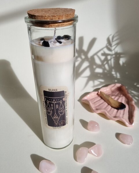 Energijska sveča – RAVNOVESJE - Glass, Soywax - Home warming - Birma
