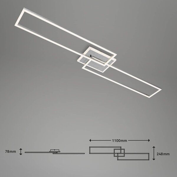 LED stropna svetilka Frame S CCT 110x24,8cm aluminij