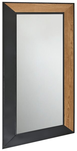 STENSKO OGLEDALO, 84/184/2 cm les, kovina, steklo, leseni material