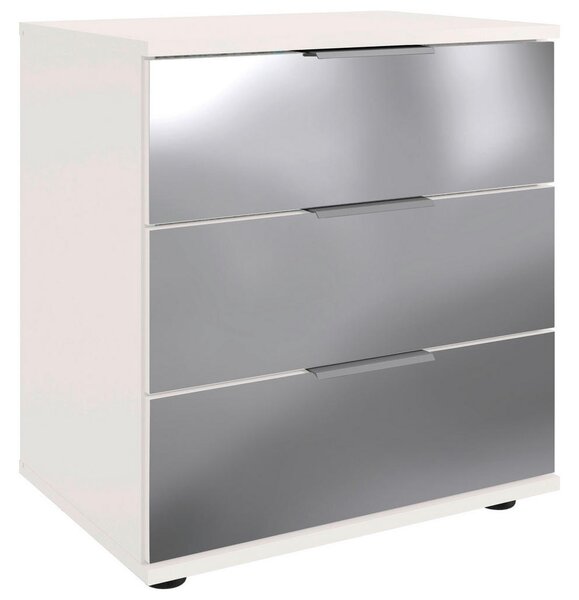 NOČNA OMARICA, prozorno, bela, barve aluminija