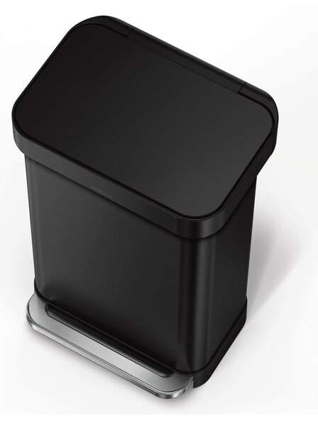 Jeklen koš za smeti s pedalom 45 l – simplehuman