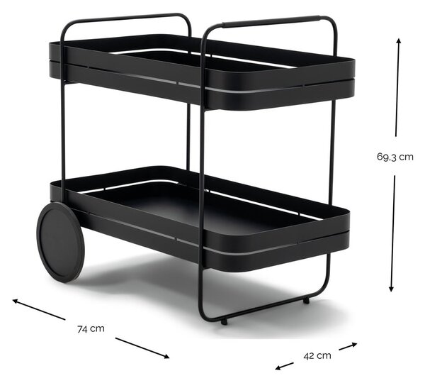 Kovinski servirni voziček na kolesih 74x42 cm Gin & Trolley – Spinder Design