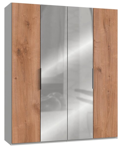 OMARA S KLASIČNIMI VRATI, bela, barve hrasta, barve aluminija