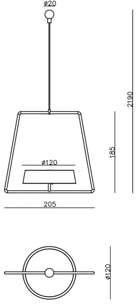 LED obesek Miram z akumulatorsko baterijo, z možnostjo zatemnitve