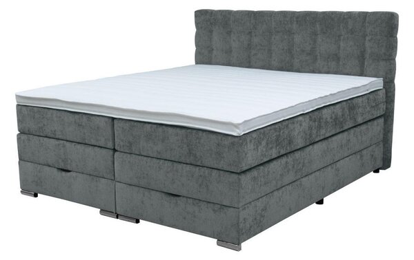 POSTELJA BOXSPRING 160 cm x 200 cm , tekstil, leseni material