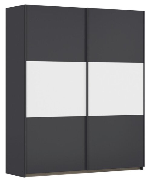 OMARA Z DRSNIMI VRATI, siva, bela, barve aluminija