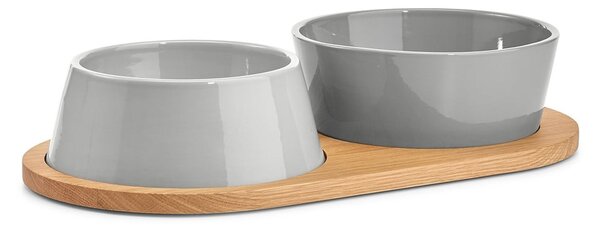 Porcelanaste posode za hrano v kompletu 2 ks ø 17 cm Doppio Concrete S/M – MiaCara