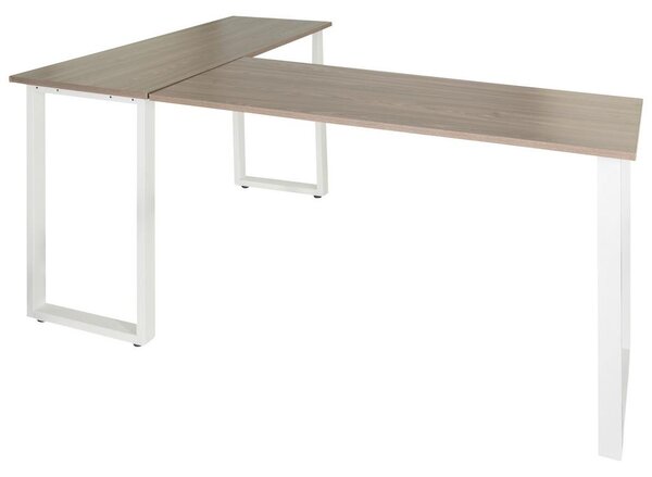 MID.YOU Kotna Pisalna Miza Workspace Basic I, Siva, Bela