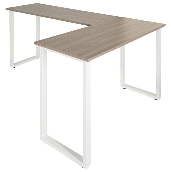 MID.YOU Kotna Pisalna Miza Workspace Basic I, Siva, Bela