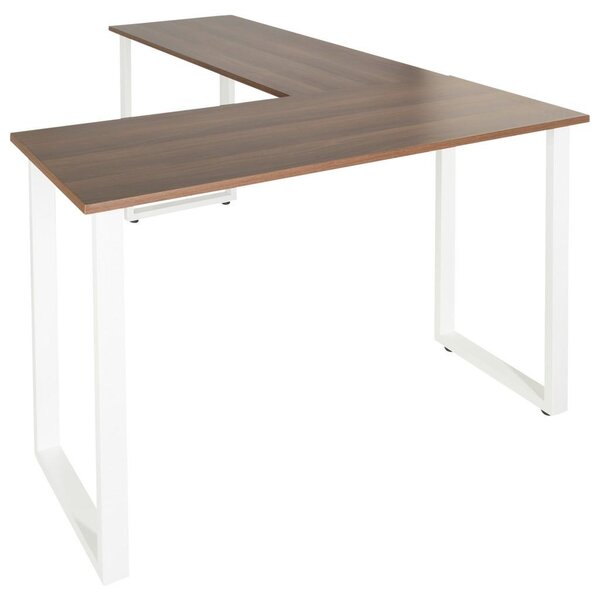 MID.YOU Kotna Pisalna Miza Workspace Basic I, Barva Oreha, Bela