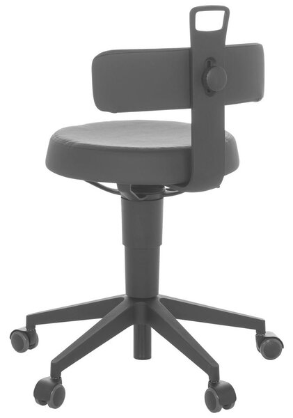 MID.YOU Pisarniški Stolček Top Work Flex Pu, Črna