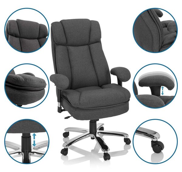 MID.YOU Pisarniški Stol Builder Xxl I, Temno Siva