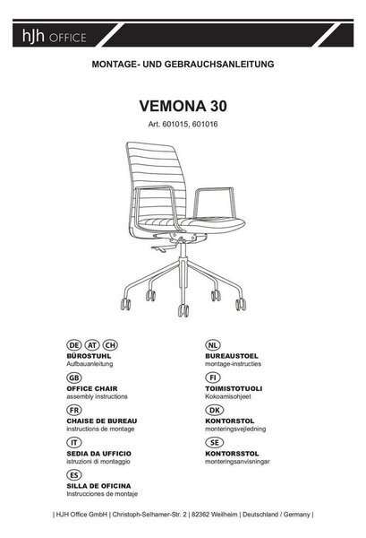 MID.YOU Pisarniški Stol Vemona 30, Rjava