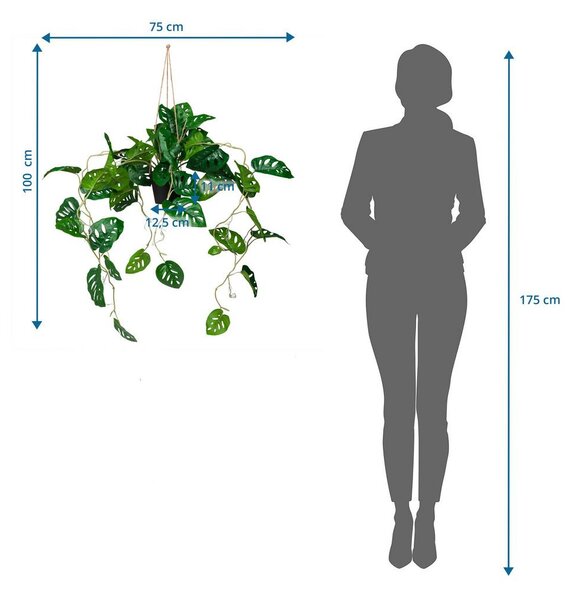 MID.YOU Umetna Rastlina Monstera Climb