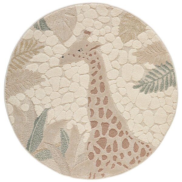 OTROŠKA PREPROGA GIRAFFE 120 cm tkano krem barve, večbarvno
