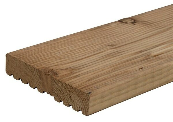Terasna deska (Duglazija, 400 x 14,5 x 2,8 cm, rumene barve)