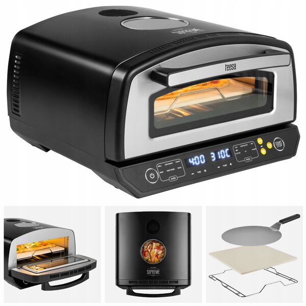 2200W LCD kamnita pečica za pico do 450°C 6 programov SUPREME ELITE