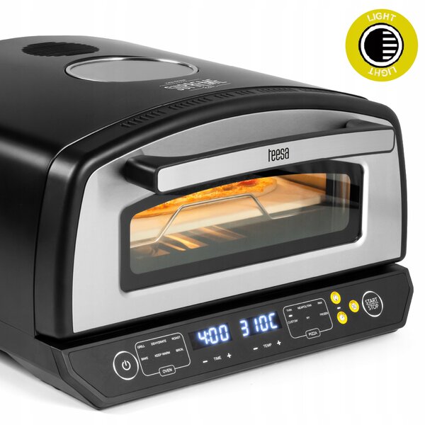 2200W LCD kamnita pečica za pico do 450°C 6 programov SUPREME ELITE