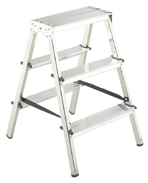 Alpos Alu A-lestev (Število prečk: 6 kos, Delovna višina: 2,2 m, Nosilnost: 150 kg, Aluminij)