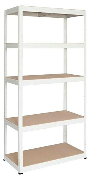 Kovinski regal Futur 350 (V x Š x G: 180 x 90 x 45 cm, Število polic: 5 kos, Bela)
