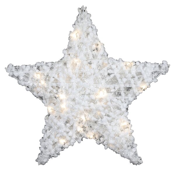 Božična dekoracija zvezda FROSTELLE z LED osvetlitvijo 38 cm, bela