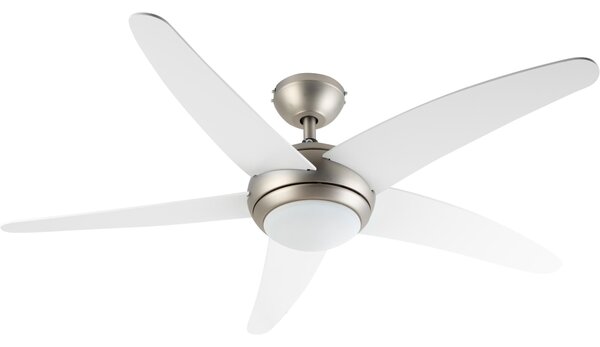 Klarstein Bolero, 2 v 1 stropni ventilator, 134 cm, lučka, 55 W, daljinski upravljalnik, bel