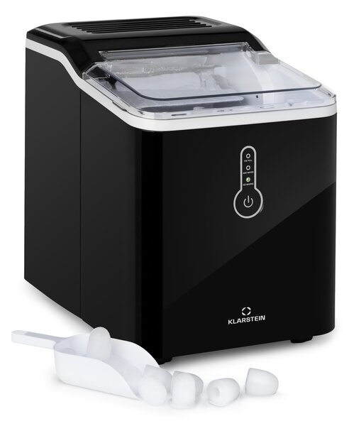Klarstein Chillout, aparat za izdelavo ledu, oble kocke ledu, 12 kg/24 h, posoda za vodo: 1,5 l, črn