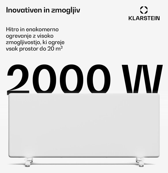 Blumfeldt ThermaTouch konvektor, 2 000 W, elegantna zasnova, upravljanje na dotik, do 20 m²