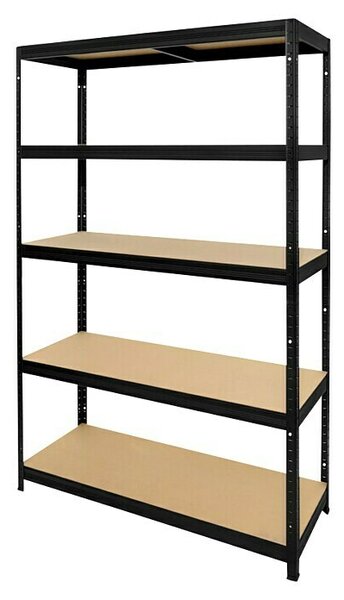 Kovinski regal Futur Plus 250 (V x Š x G: 180 x 120 x 45 cm, Število polic: 5 kos, Črna)