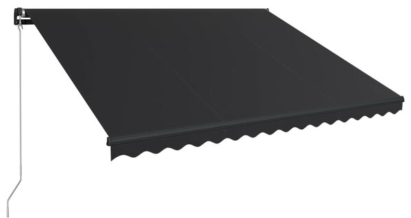 VidaXL Ročno zložljiva tenda 450x300 cm antracitna