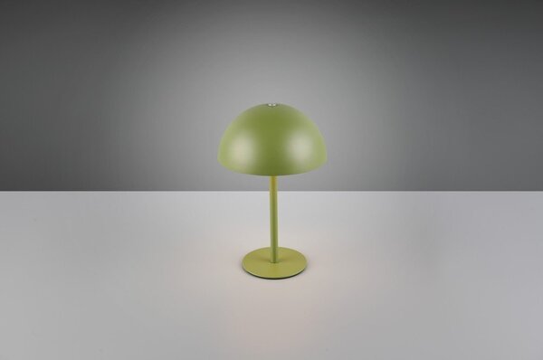 Zelena LED namizna svetilka s kovinskim senčilom (višina 21 cm) Munoz – Reality