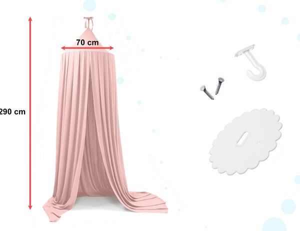 Otroški baldahin za posteljo in igro 290 cm - roza - Baby shower